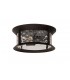 Flush Ceiling Lamp, 2 xE27, Antique Bronze, Clear Ripple Glass, IP54 - 3