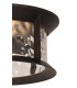 Flush Ceiling Lamp, 2 xE27, Antique Bronze, Clear Ripple Glass, IP54 - 5