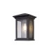Flush Wall Lamp, 1 x E27, IP54, Anthracite, Clear Seeded Glass - 1