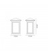 Flush Wall Lamp, 1 x E27, IP54, Anthracite, Clear Seeded Glass - 2