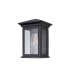 Flush Wall Lamp, 1 x E27, IP54, Anthracite, Clear Seeded Glass - 3