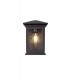 Flush Wall Lamp, 1 x E27, IP54, Anthracite, Clear Seeded Glass - 4