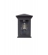 Flush Wall Lamp, 1 x E27, IP54, Anthracite, Clear Seeded Glass - 5