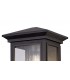 Flush Wall Lamp, 1 x E27, IP54, Anthracite, Clear Seeded Glass - 6