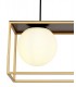 Linear Ceiling Pendant, 3 Light Adjustable E14, Matt Black, Painted Gold - 5