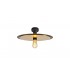 Single 3 In1 Ceiling Flush, Semi-Fush & Dome Ceiling Pendant Light, Adjustable E27, Black, Gold - 8