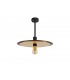 Single 3 In1 Ceiling Flush, Semi-Fush & Dome Ceiling Pendant Light, Adjustable E27, Black, Gold - 9