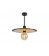 Single 3 In1 Ceiling Flush, Semi-Fush & Dome Ceiling Pendant Light, Adjustable E27, Black, Gold - 11