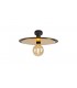 Single 3 In1 Ceiling Flush, Semi-Fush & Dome Ceiling Pendant Light, Adjustable E27, Black, Gold - 12