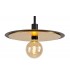Single 3 In1 Ceiling Flush, Semi-Fush & Dome Ceiling Pendant Light, Adjustable E27, Black, Gold - 16