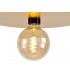 Single 3 In1 Ceiling Flush, Semi-Fush & Dome Ceiling Pendant Light, Adjustable E27, Black, Gold - 19