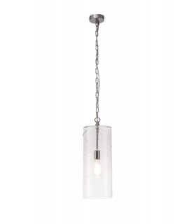 Ceiling Pendant, 1 Light E27, Polished Chrome, Clear - 1