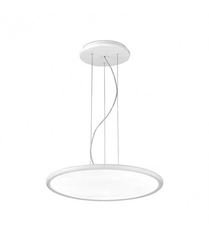 Integrated LED 1 Light Dimmable Large Ceiling Pendant White - 1