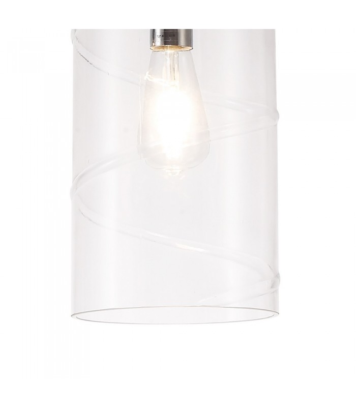 Ceiling Pendant, 1 Light E27, Polished Chrome, Clear - 7