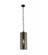 Ceiling Pendant, 1 Light E27, Matt Black, Smoked - 1