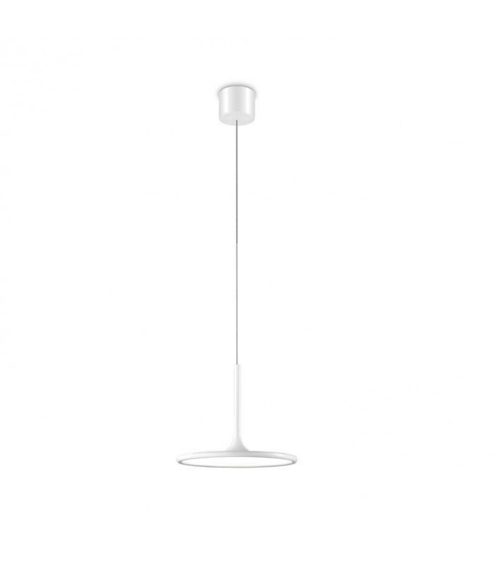 Integrated LED 1 Light Large Ceiling Pendant White - 1