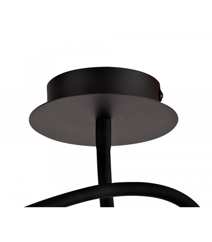 Semi Flush Ceiling, 1 Light Adjustable Arm, 1 x 5W LED, 3000K, 310lm, Black, Aluminium - 4