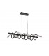 Linear Ceiling Pendant, 8 Light Adjustable Arms, 8 x 4W LED Dimmable, 3000K, 2000lm, Black, Aluminium - 3