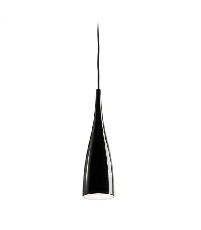 1 Light Slim Dome Ceiling Pendant Black 10cm, E27 - 1