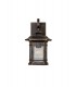 Small Wall Lamp, 1 x E27, Brushed Black Gold, Seeded Glass, IP54 - 5