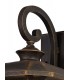 Large Wall Lamp, 1 x E27, Brushed Black Gold, Seeded Glass, IP54 - 9