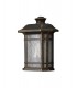 Half Wall Lamp, 1 x E27, Brushed Black Gold, Seeded Glass, IP54 - 3