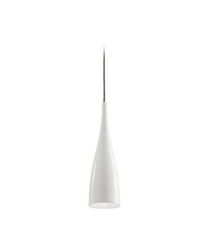 1 Light Slim Dome Ceiling Pendant White 10cm, E27 - 1