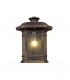 Half Wall Lamp, 1 x E27, Brushed Black Gold, Seeded Glass, IP54 - 4