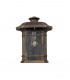 Half Wall Lamp, 1 x E27, Brushed Black Gold, Seeded Glass, IP54 - 5