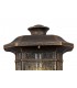 Half Wall Lamp, 1 x E27, Brushed Black Gold, Seeded Glass, IP54 - 6