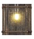 Half Wall Lamp, 1 x E27, Brushed Black Gold, Seeded Glass, IP54 - 7