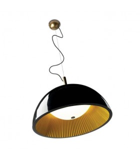 3 Light Small Dome Ceiling Pendant Black, Gold, E14 - 1