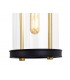Large Wall Lamp, 1 x E27, Black & Gold, Clear Glass, IP54 - 5