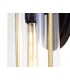 Large Wall Lamp, 1 x E27, Black & Gold, Clear Glass, IP54 - 6