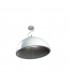 3 Light Small Dome Ceiling Pendant Silver, White, E14 - 1
