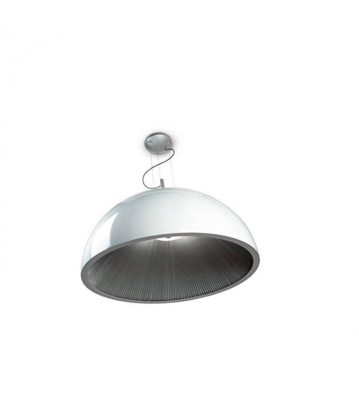3 Light Small Dome Ceiling Pendant Silver, White, E14 - 1