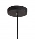 Single Ceiling Pendant, 1 Light E27, Black, Clear Glass - 4