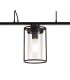 Linear Ceiling Pendant, 3 Light E27, Black, Clear Glass - 5