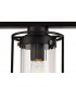 Linear Ceiling Pendant, 3 Light E27, Black, Clear Glass - 6