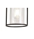 Linear Ceiling Pendant, 3 Light E27, Black, Clear Glass - 7