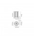 Wall Light, 1 Light E27, Black, Clear Glass - 2