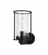 Wall Light, 1 Light E27, Black, Clear Glass - 3