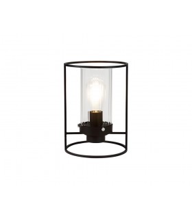 Table Lamp, 1 Light E27, Black, Clear Glass - 1