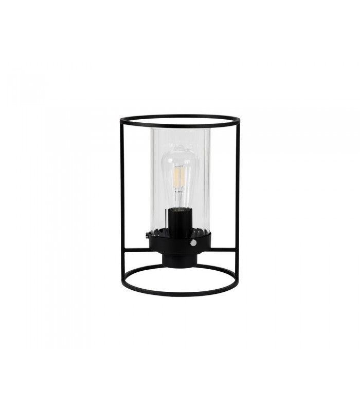 Table Lamp, 1 Light E27, Black, Clear Glass - 3
