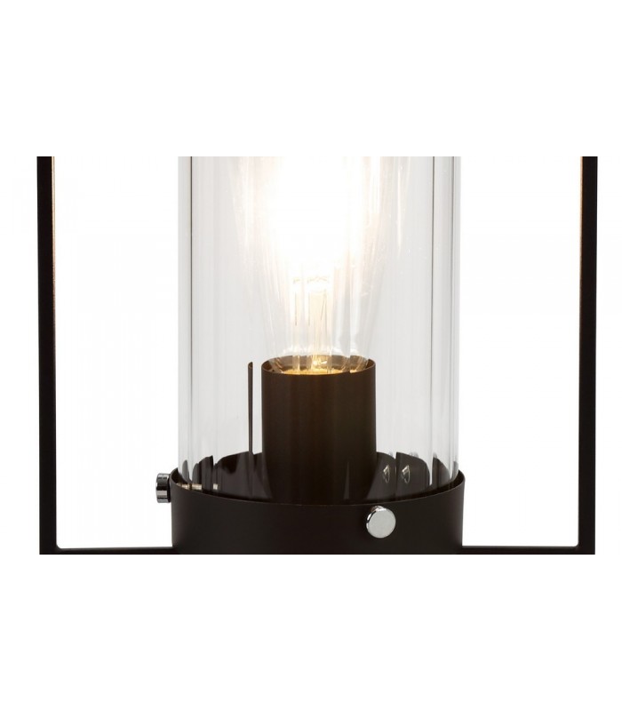 Table Lamp, 1 Light E27, Black, Clear Glass - 6