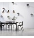 Single Ceiling Pendant, Adjustable E27, Black, Smoke Fade Glass - 4