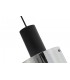 Single Ceiling Pendant, Adjustable E27, Black, Smoke Fade Glass - 8