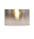 Single Ceiling Pendant, Adjustable E27, Black, Smoke Fade Glass - 10