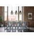 Linear Ceiling Pendant, 3 Light Adjustable E27, Black, Smoke Fade Glass - 3