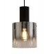 Linear Ceiling Pendant, 3 Light Adjustable E27, Black, Smoke Fade Glass - 7